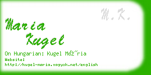 maria kugel business card